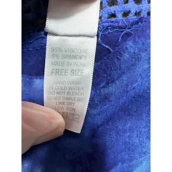 Indica Boutique Boho Tie Dye Dress Woman's Free Size Blue Festival - Picture 3 of 10